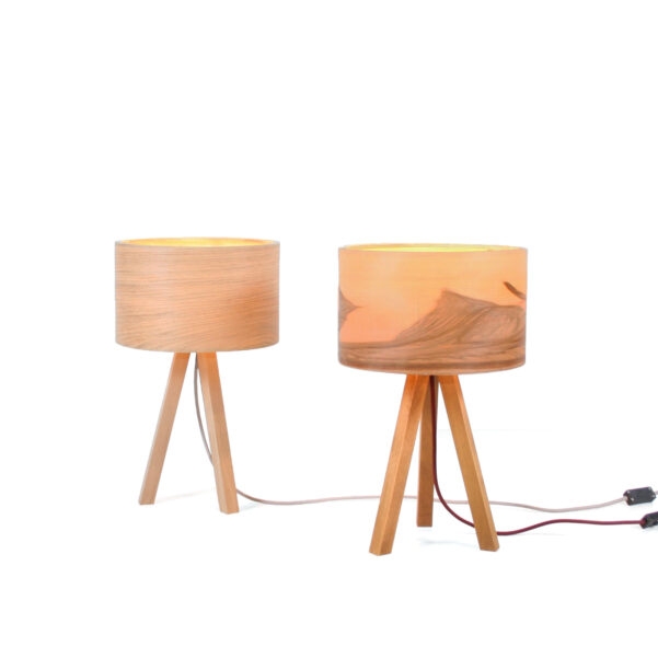 Tischlampe Tría Mikrá Wood